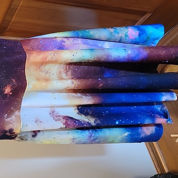 Galaxy Cow Cow Size XL Moon Stars Sleeveless Dress - Picture 3 of 3